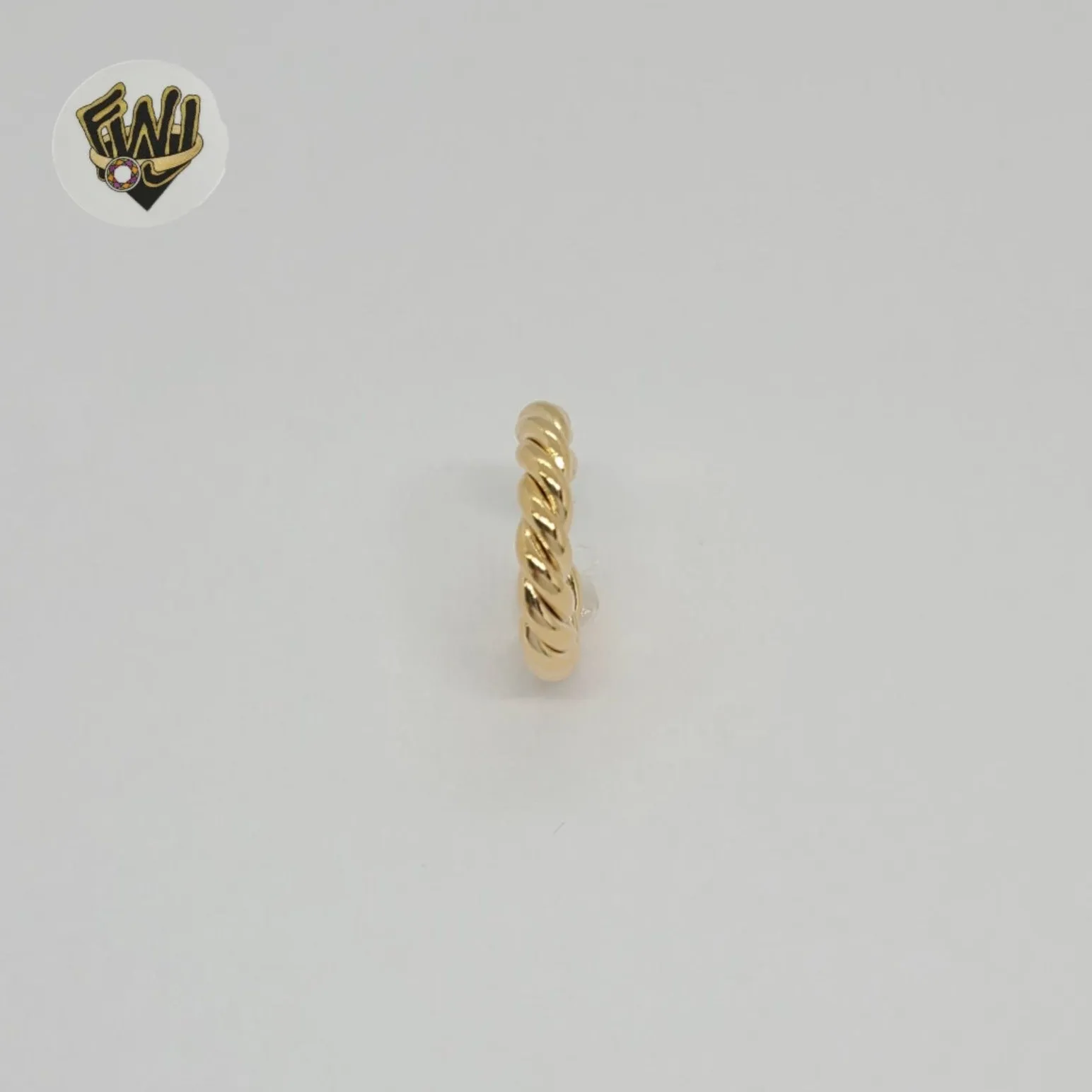 (1-2649-4) Gold Laminate - Twisted Cuff Earrings - BGF