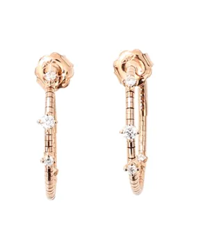 2cm Rose Gold Rugiada Diamond Hoop Earrings