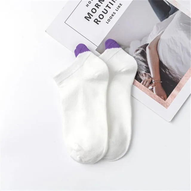 6 Pair Heart Ankle Socks