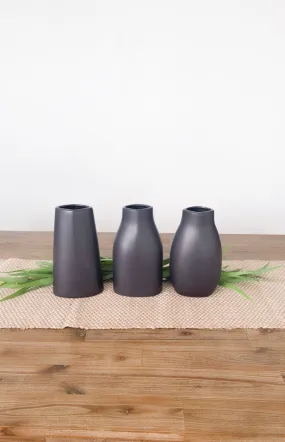 9" Black Matte Vase