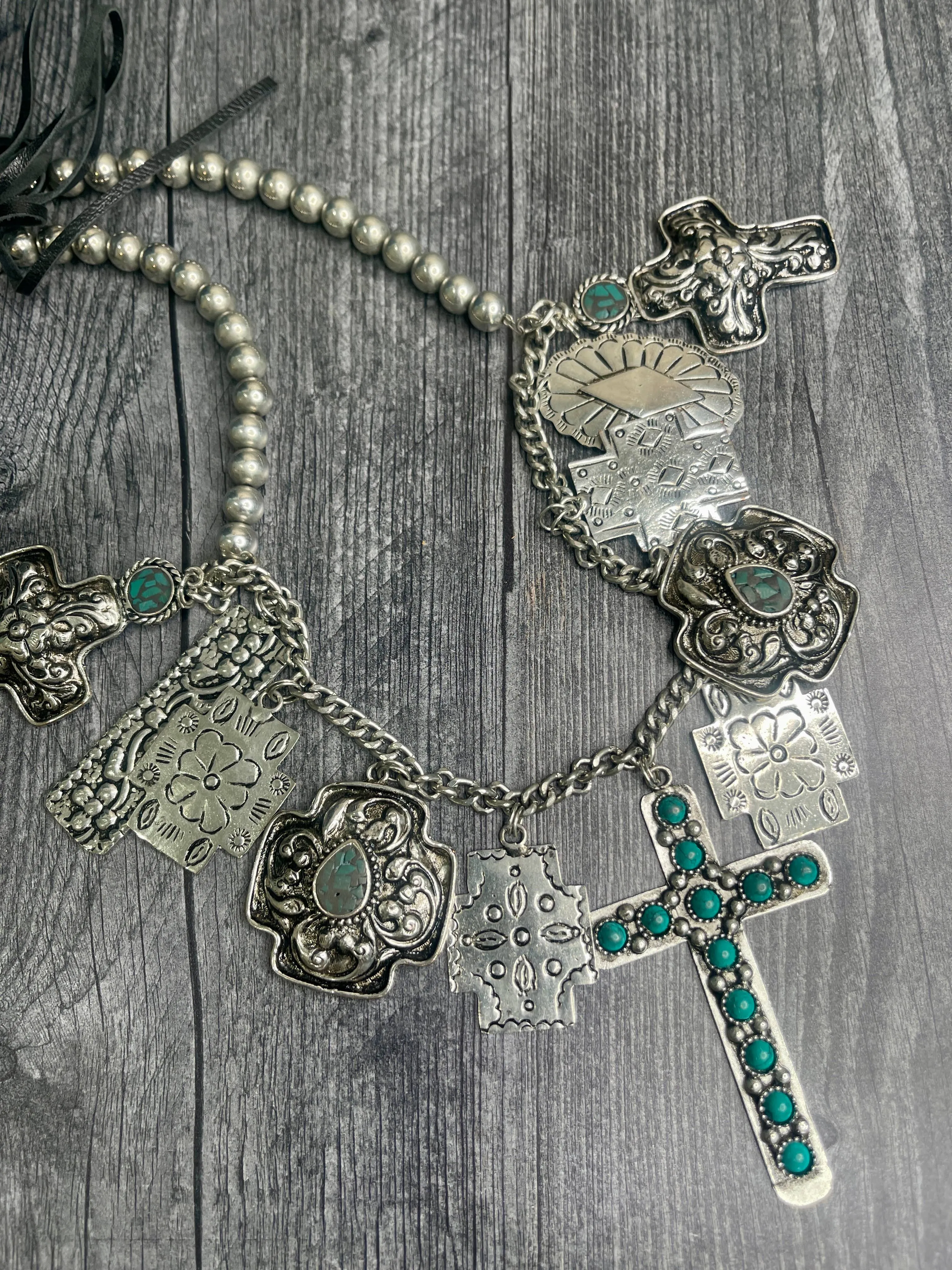 A Rare Bird Shop - Beaded Cross Trinket Necklace