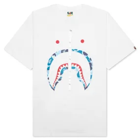 ABC Camo Shark Tee - White/Blue