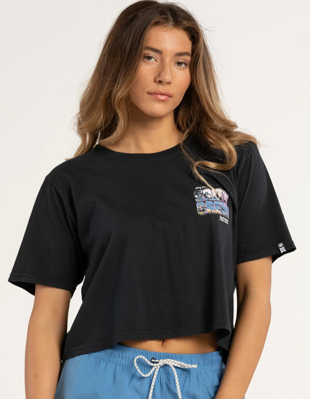 Ahoy Crop Boyfriend Tee