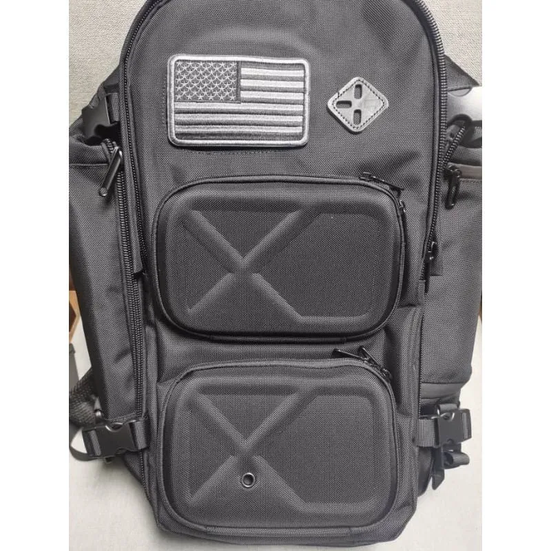 American Flag Black & White Velcro Patch