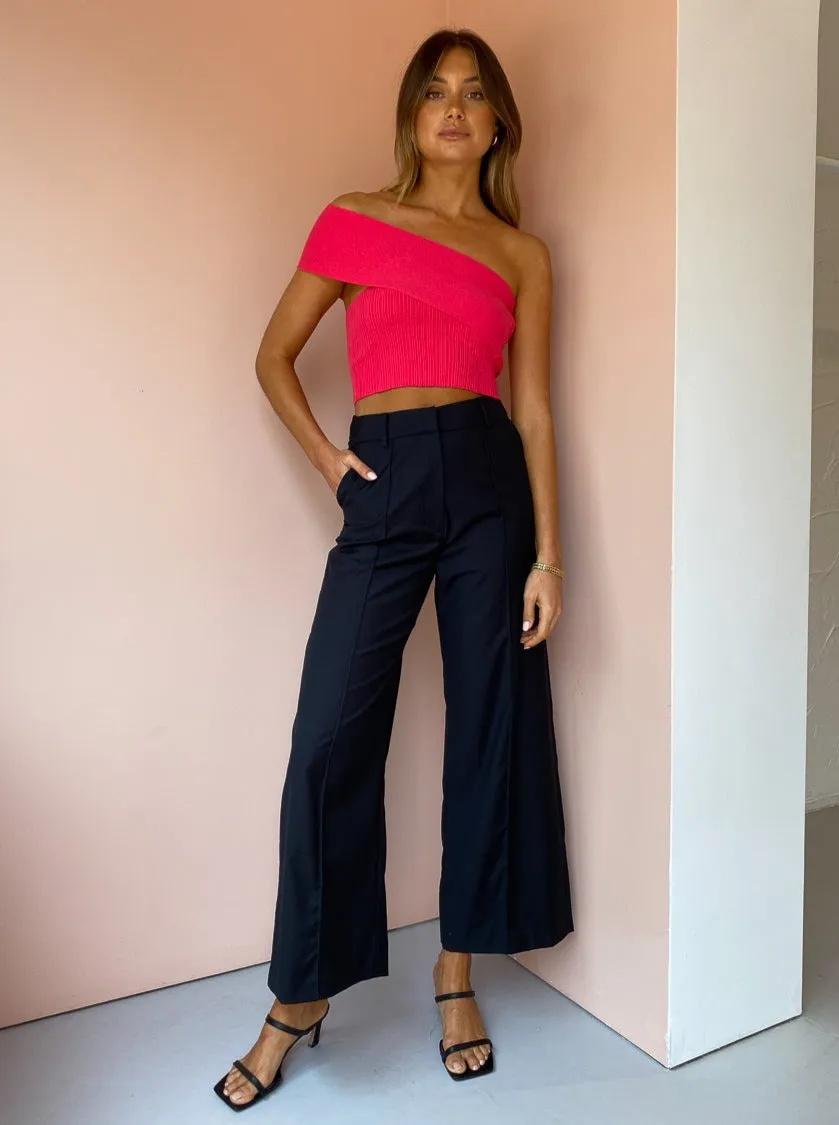 Anna Quan Clare Top in Fuschia