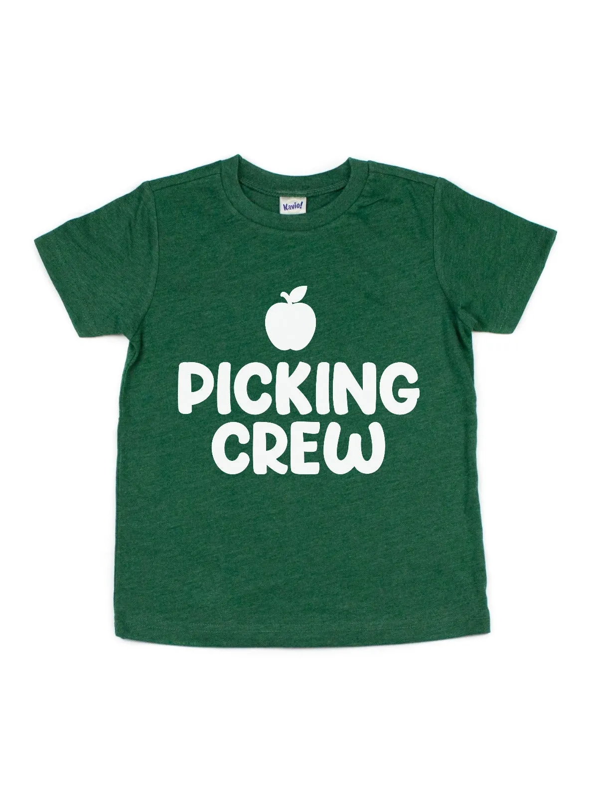 Apple Picking Crew Kids Shirt - Red & Green