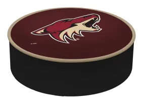 Arizona Coyotes HBS Black Vinyl Elastic Slip Over Bar Stool Seat Cushion Cover