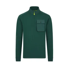 Aston Martin F1 Lifestyle 1/4 Pocket Logo Sweatshirt - Green