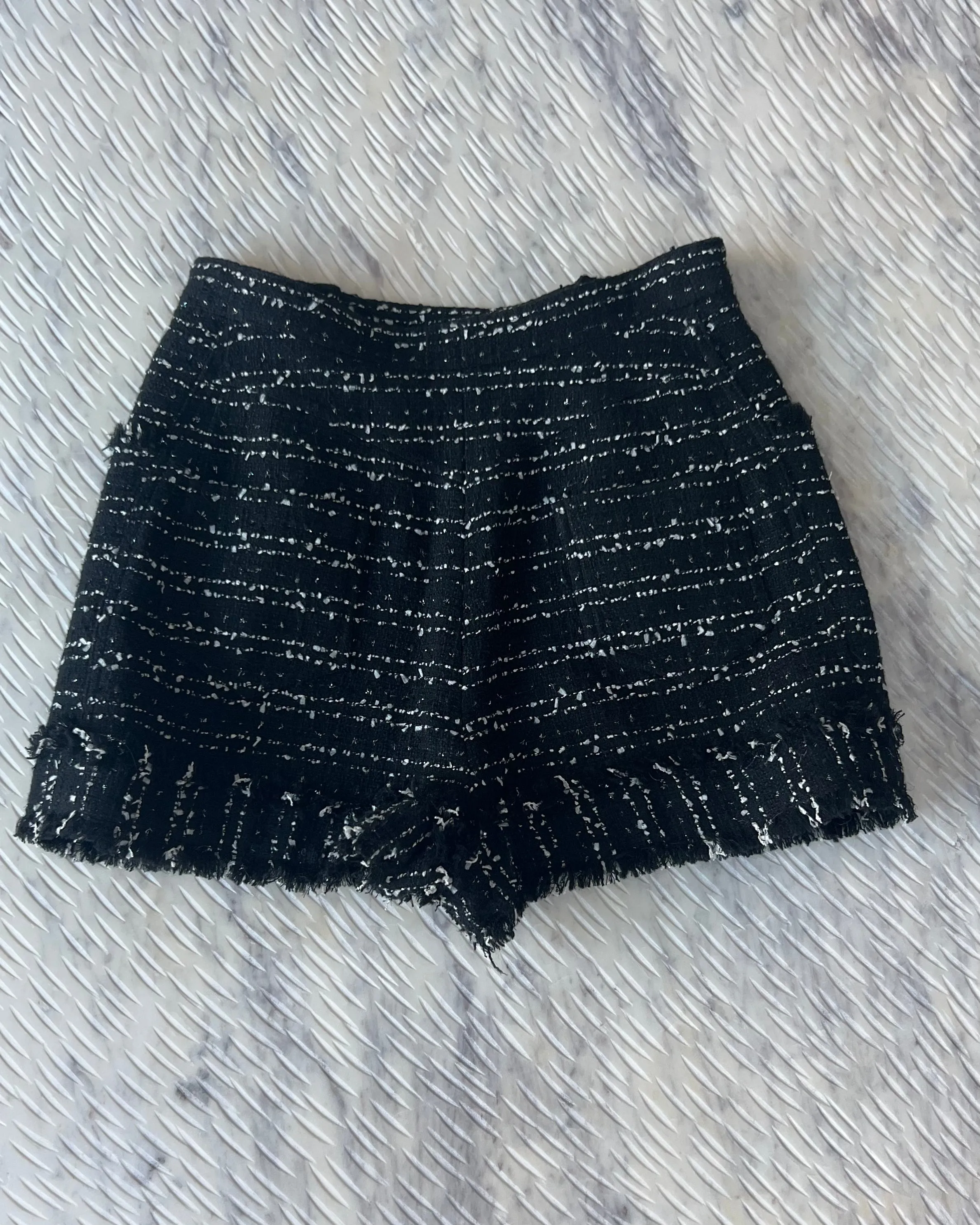 Balmain Button Detail Tweed Shorts