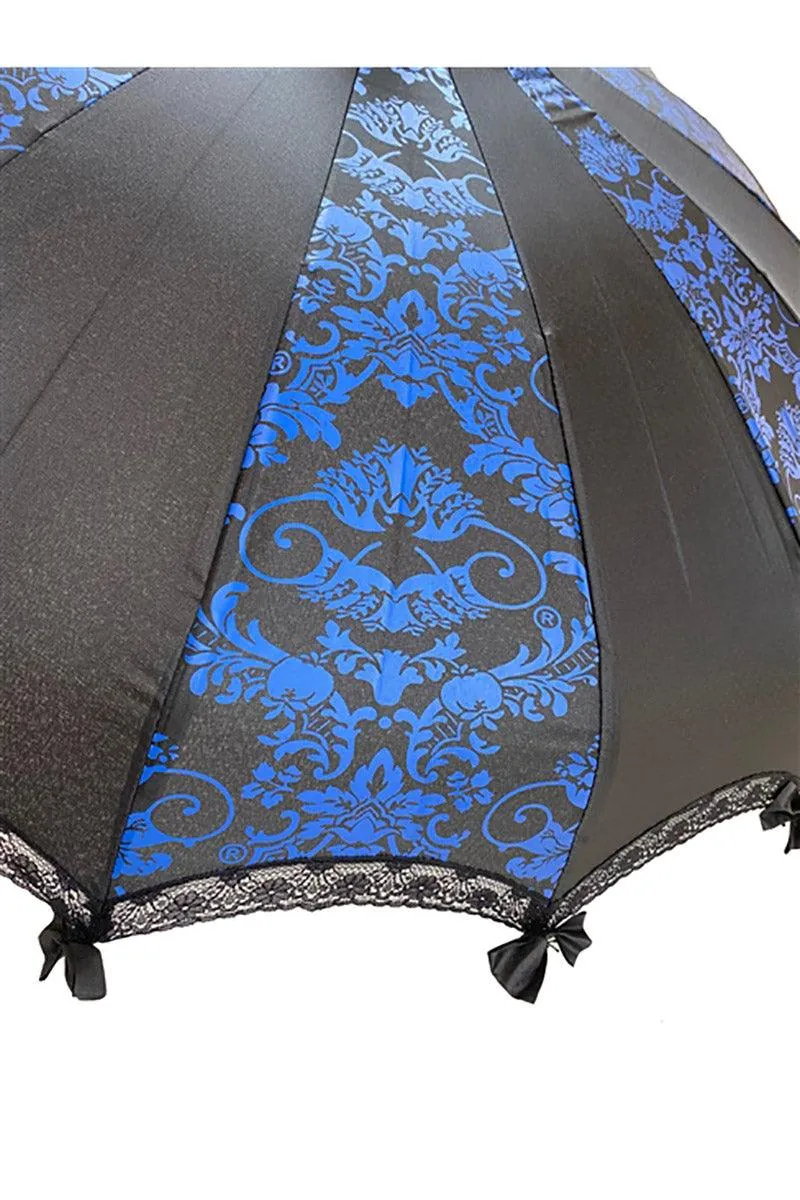 Bat Damask Umbrella [Black/Blue]