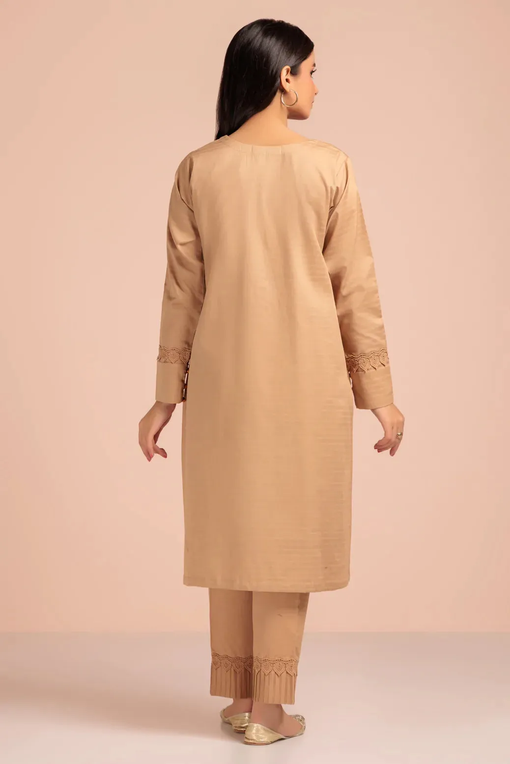 BEIGE-DOBBY-2 PIECE-SUIT (WHS222P08)