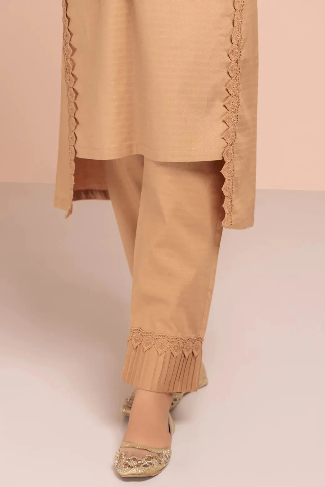 BEIGE-DOBBY-2 PIECE-SUIT (WHS222P08)