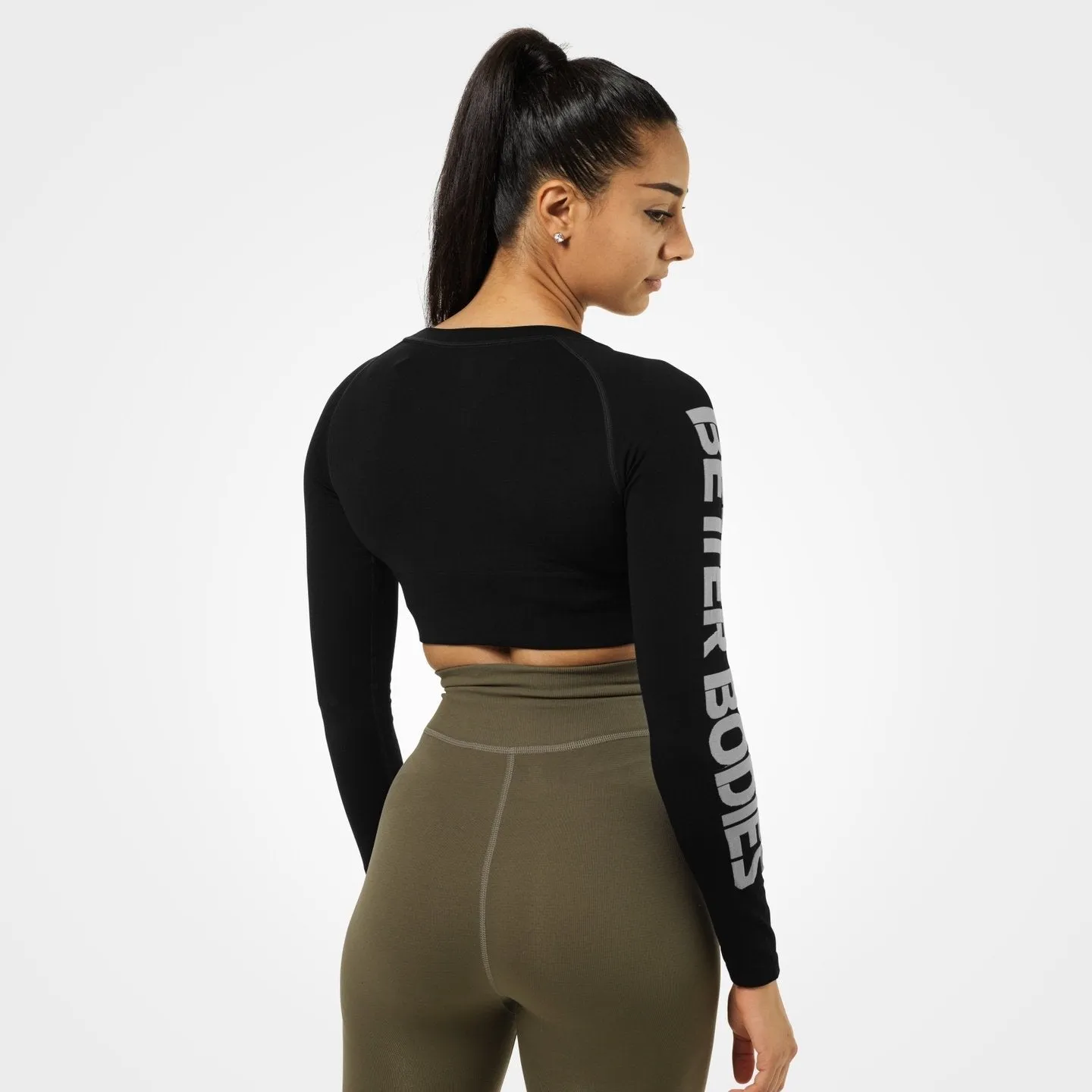 Better Bodies Bowery Cropped LS - Black