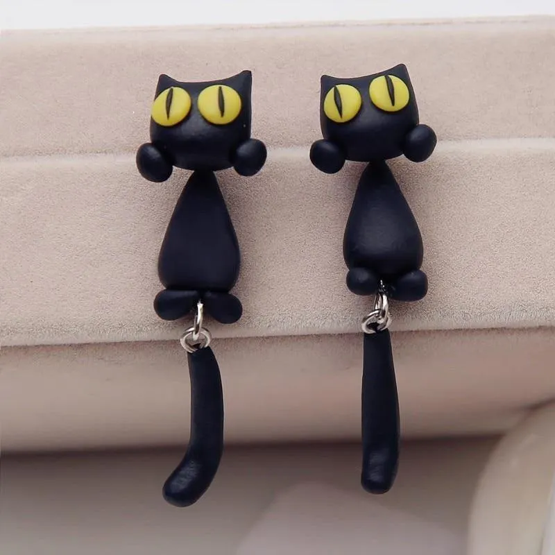 Black Cat Earrings