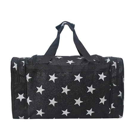 Black Glitter Super Star NGIL Canvas Carry on 20 Duffle Bag