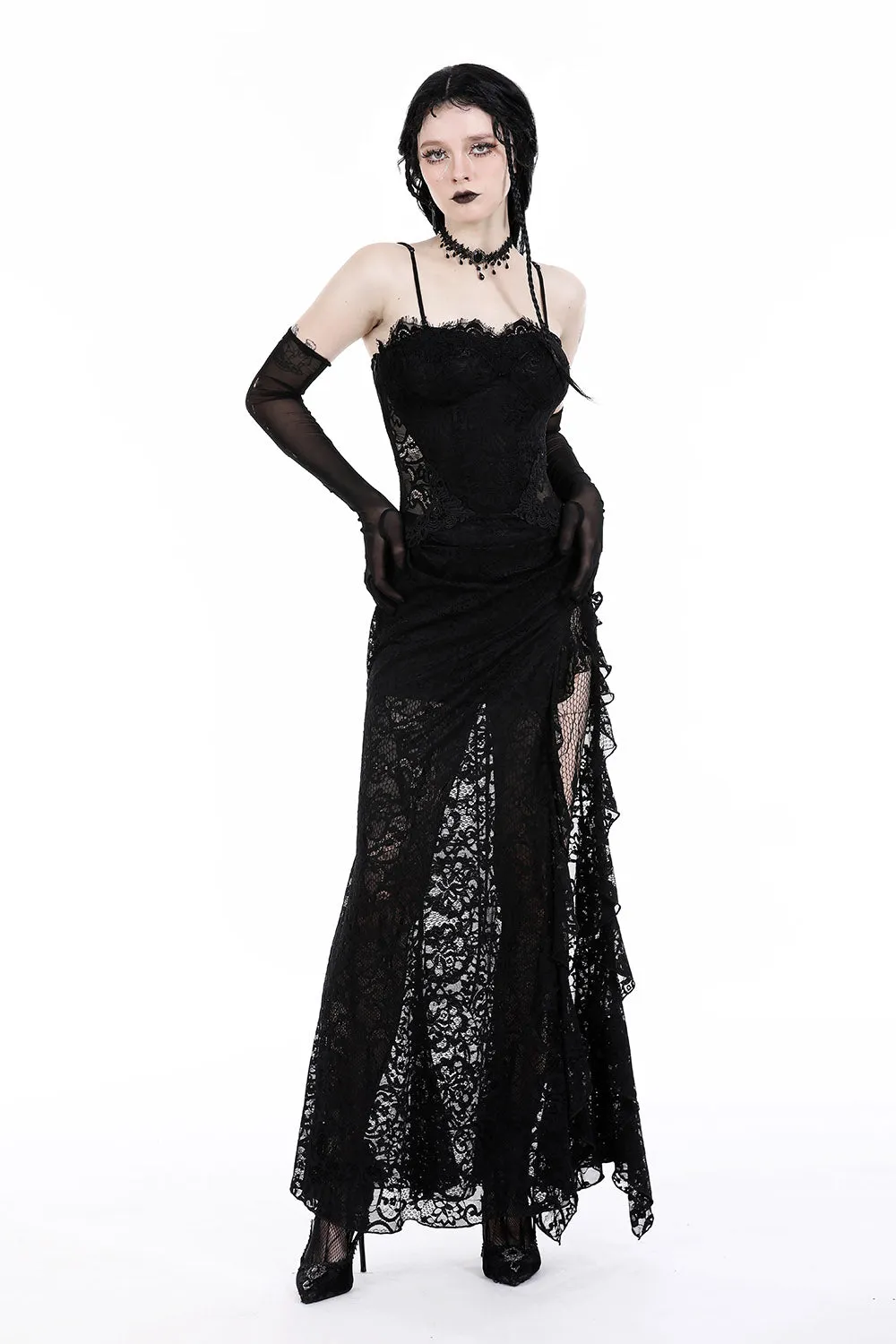 Black Lantern Lace Dress