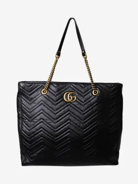 Black large Marmont leather tote