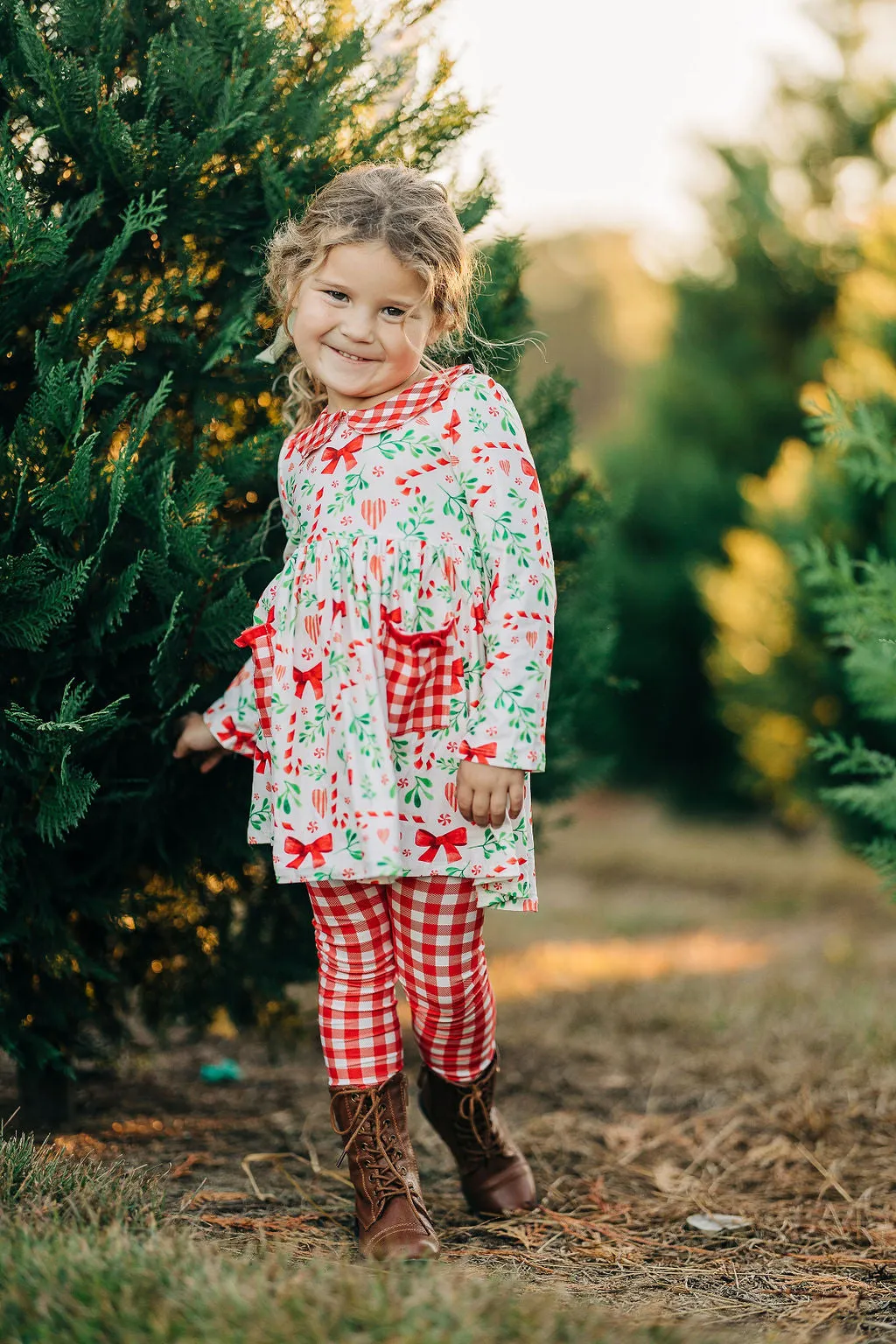 Bows & Candy Cane Twirl Dress