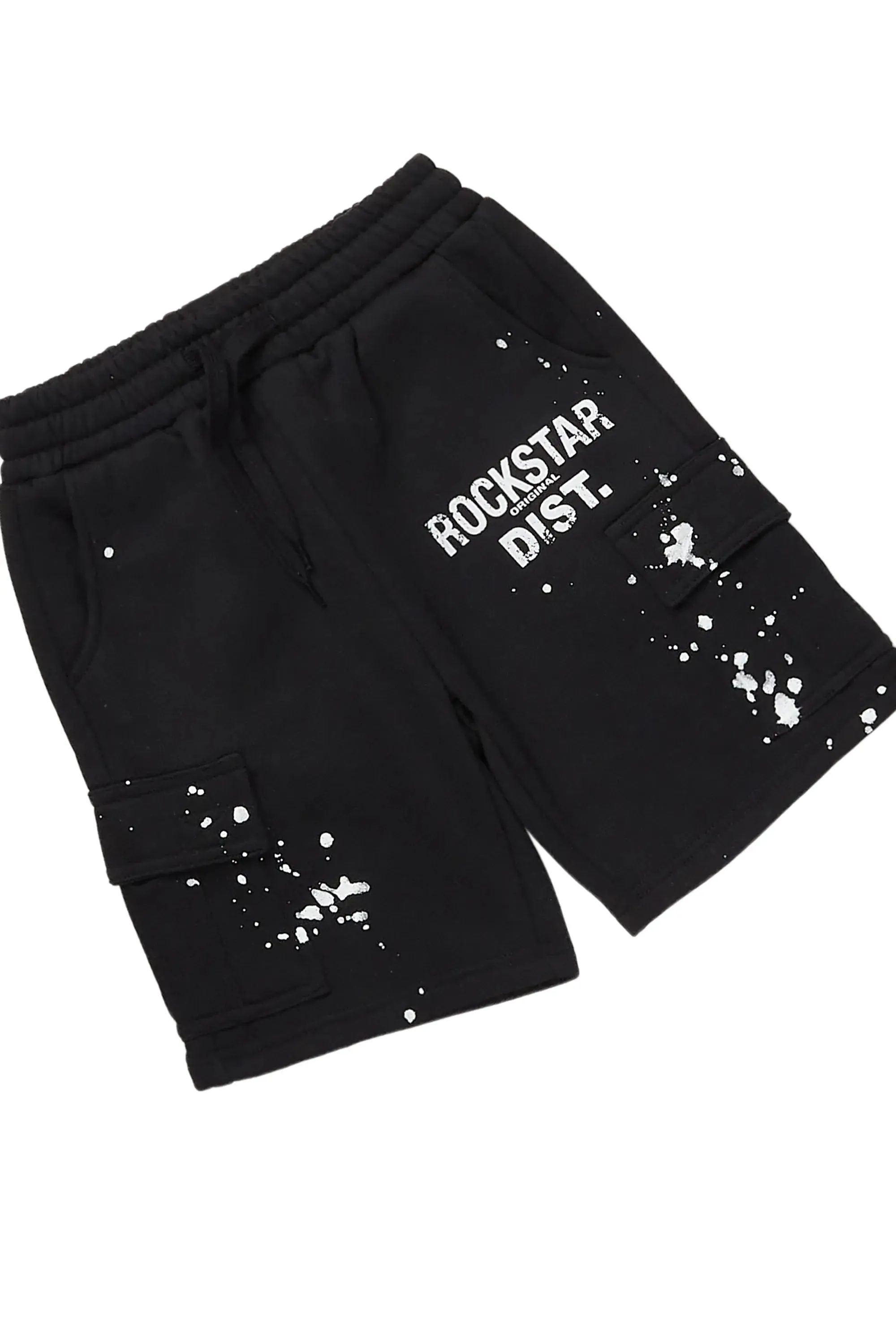 Boys Basim White/Black T-Shirt Short Set