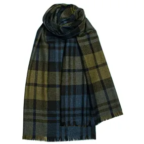 Brock Luxury Fine Wool Stole - Black Watch Olive