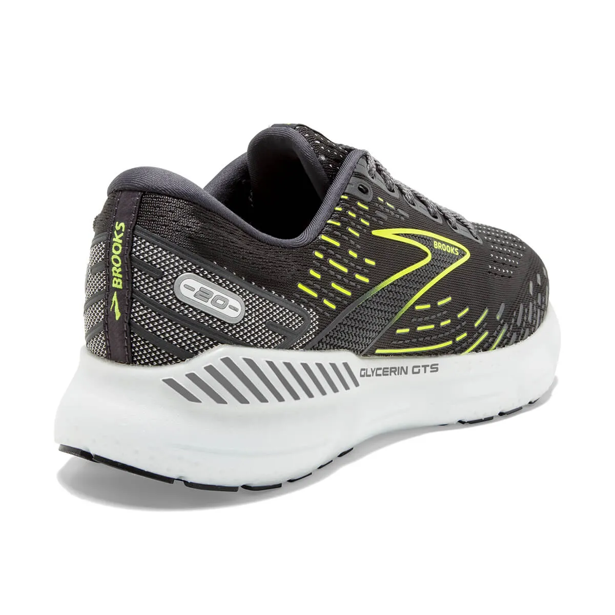 Brooks Glycerin GTS 20 Mens | Ebony/white/nightlife