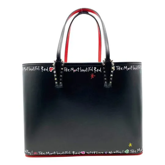 Christian Louboutin Cabata Calfskin Black Leather Tote