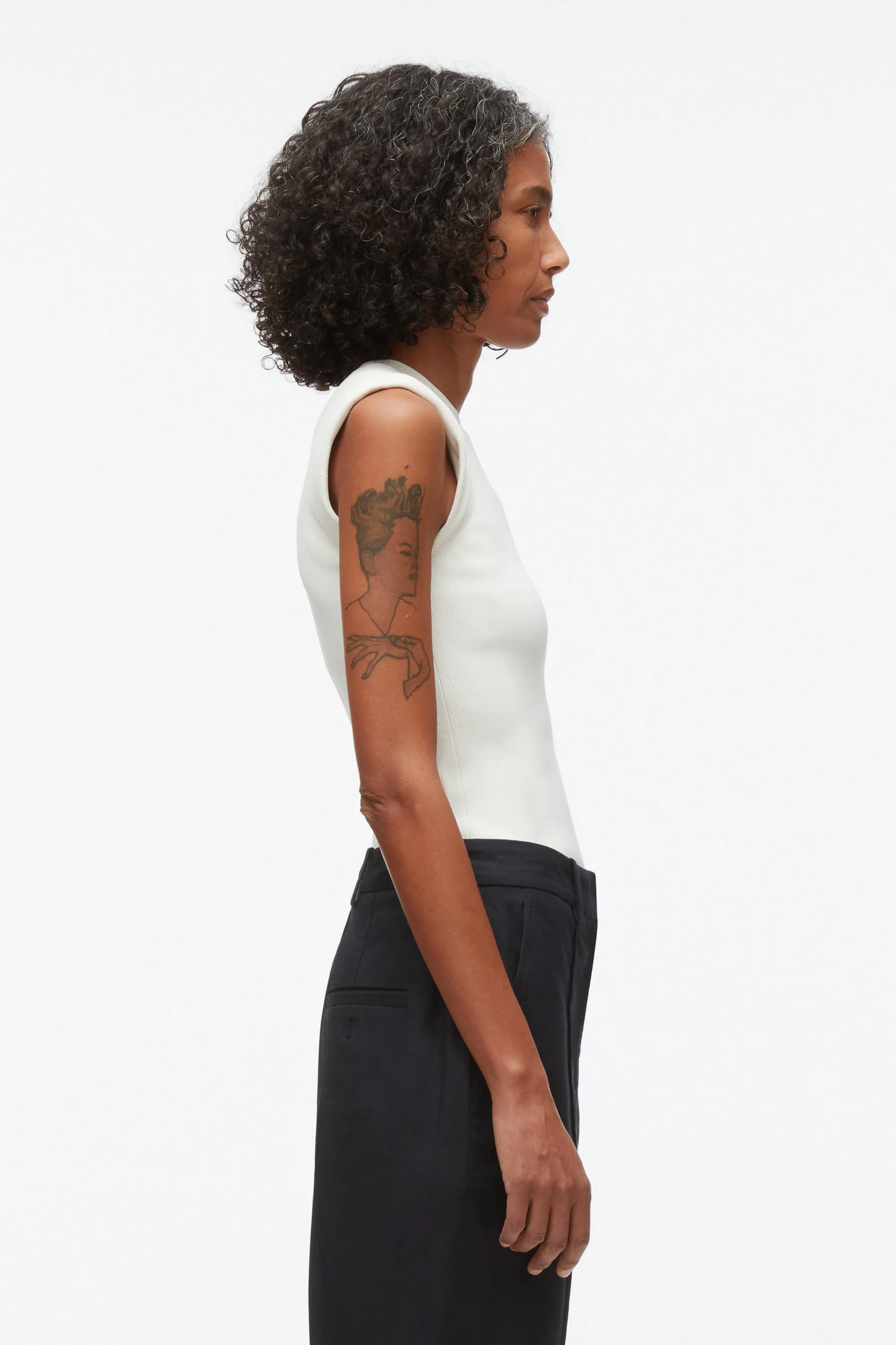 Compact Rib Sleeveless Top