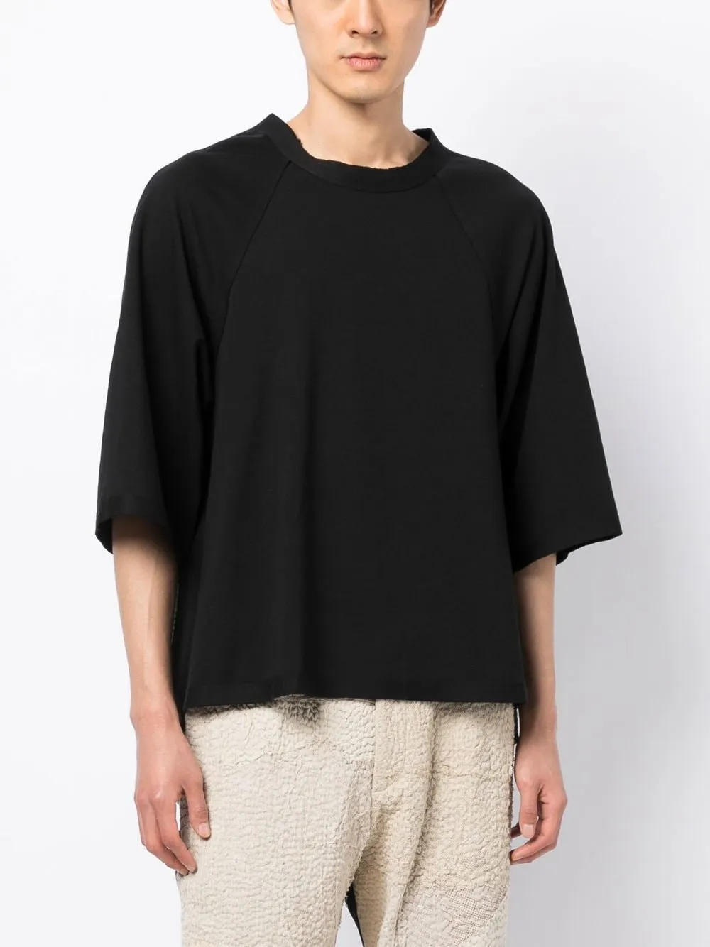 Contrasting-Stitch Detail T-Shirt