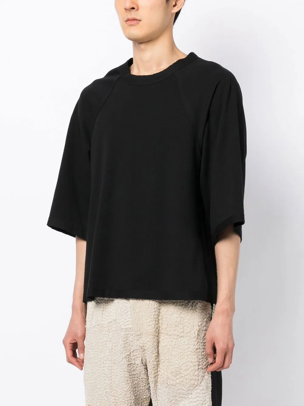 Contrasting-Stitch Detail T-Shirt