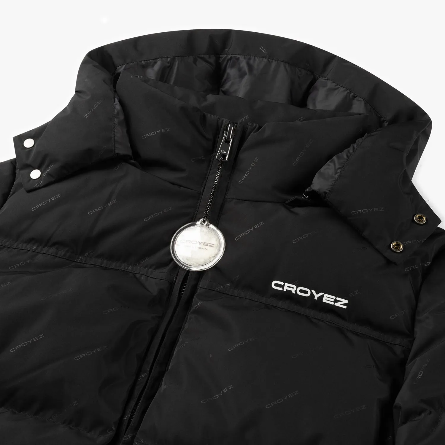 CROYEZ ALLOVER PUFFER JACKET - BLACK