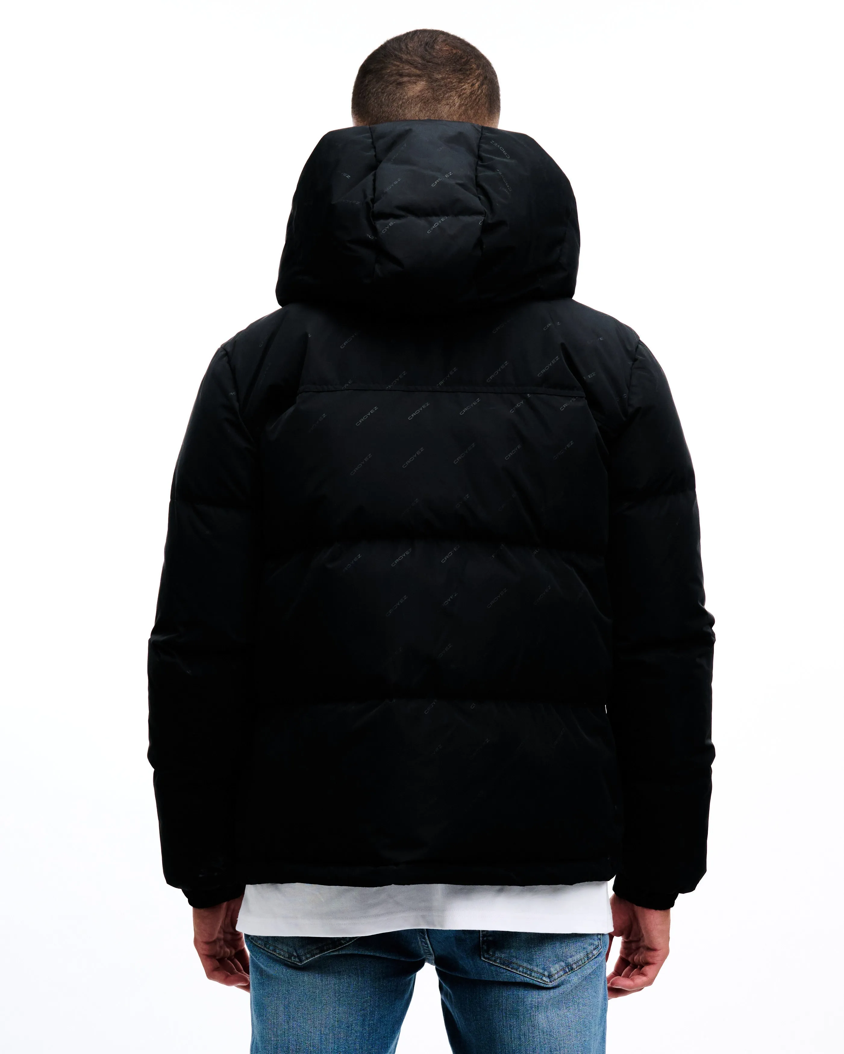 CROYEZ ALLOVER PUFFER JACKET - BLACK