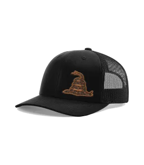 Don't Tread On Me Premium Raw Leather Patch Hat