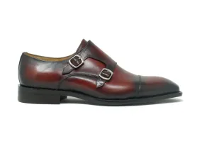 Double Monk Straps Leather Loafer