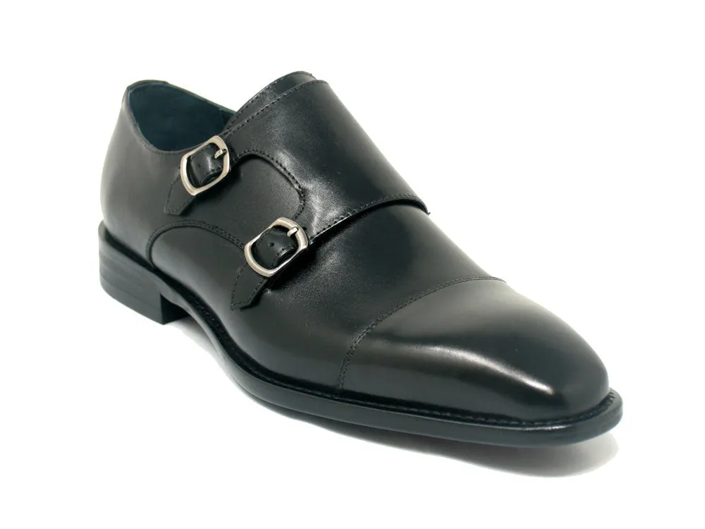 Double Monk Straps Leather Loafer