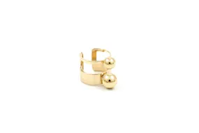 Double Sphere Ring, Gold