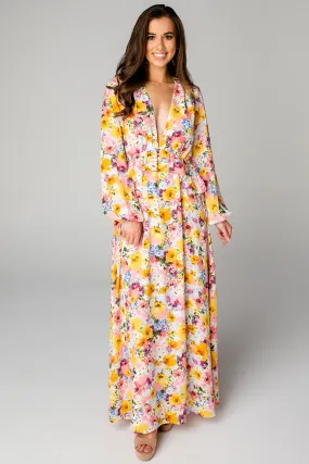 Eden Long Sleeve Maxi Dress - Free Love