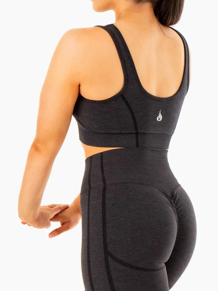 ENHANCE SEAMLESS SPORTS BRA BLACK