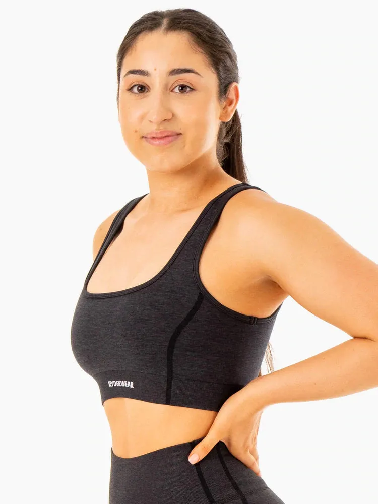 ENHANCE SEAMLESS SPORTS BRA BLACK