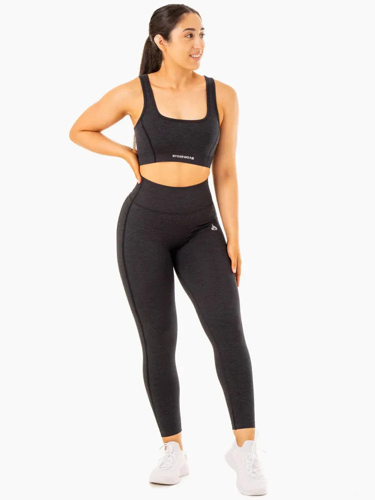 ENHANCE SEAMLESS SPORTS BRA BLACK