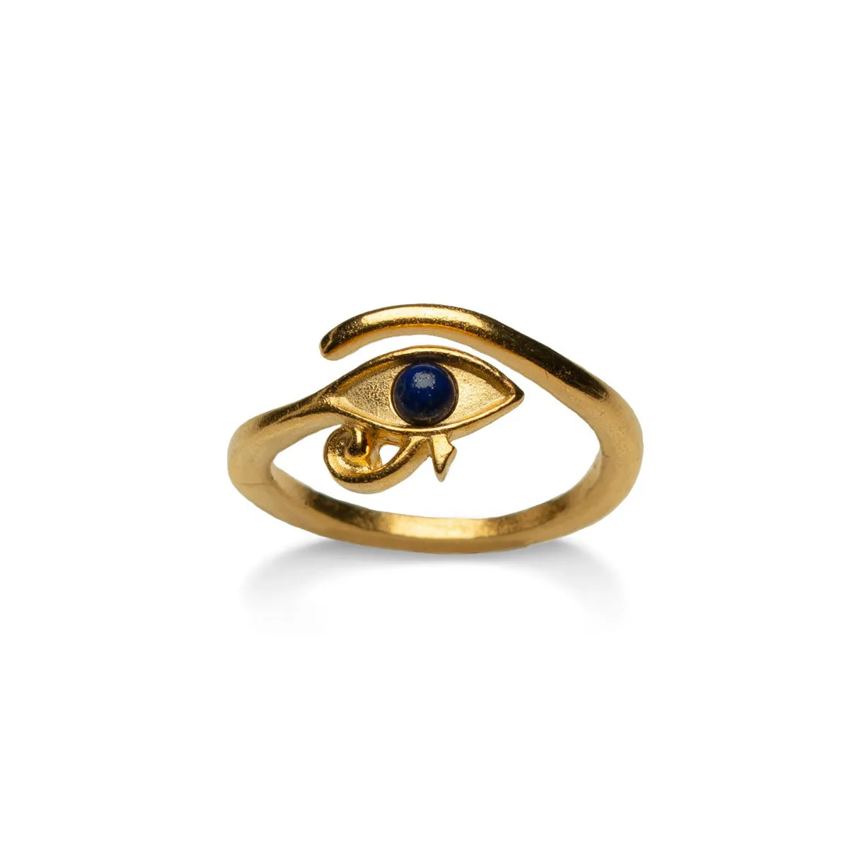 Eye of Horus Ring - Bright Gold Finish