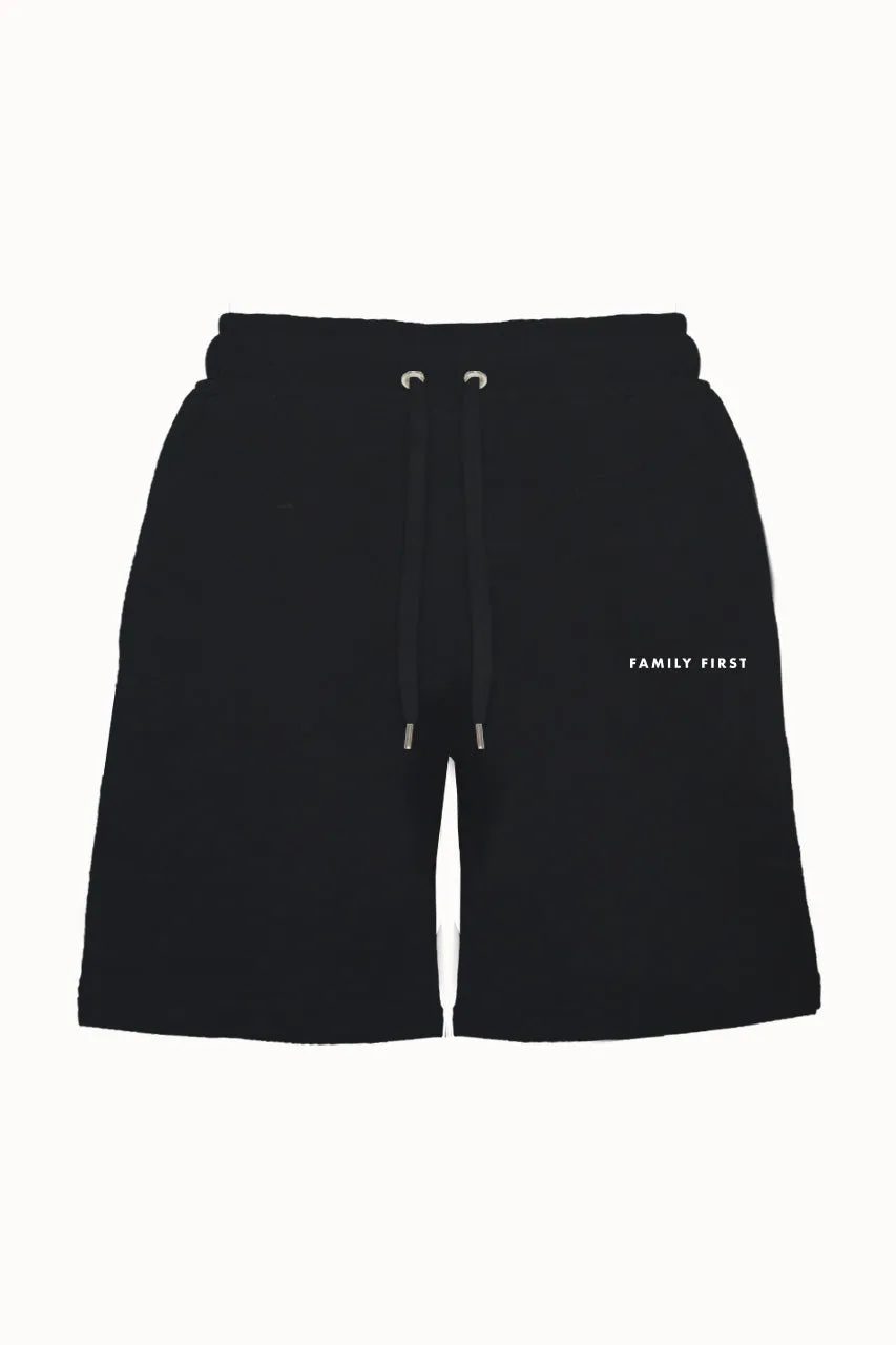 Family First Jogger Box Logo Shorts - Black