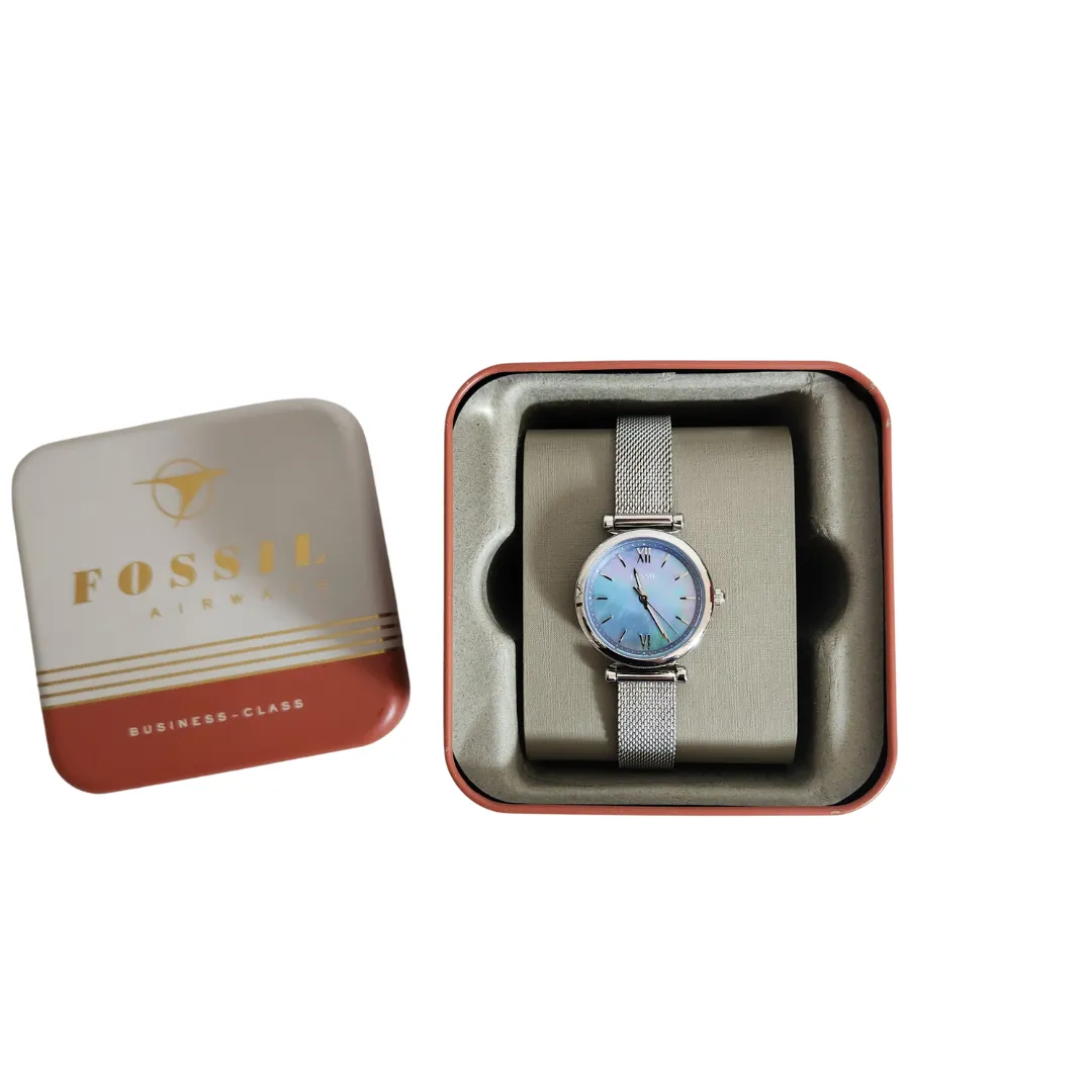 Fossil Silver Stainless Steel Carlie Mini Wrist Watch | Gently Used |