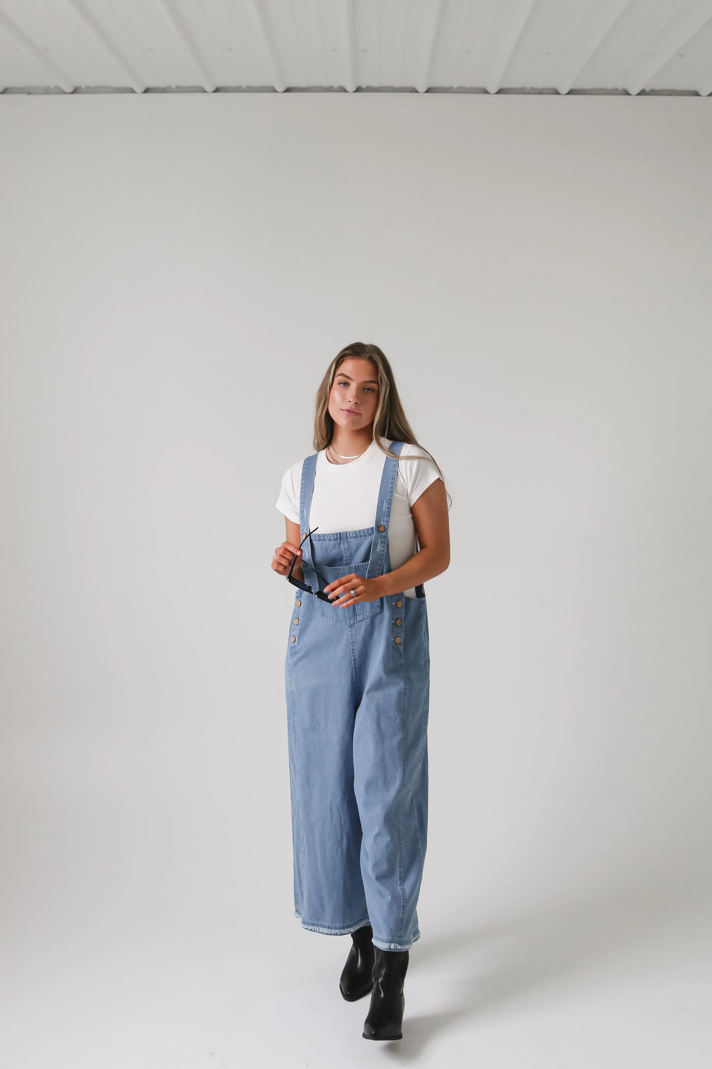 Frankie Denim Overalls - Medium Wash