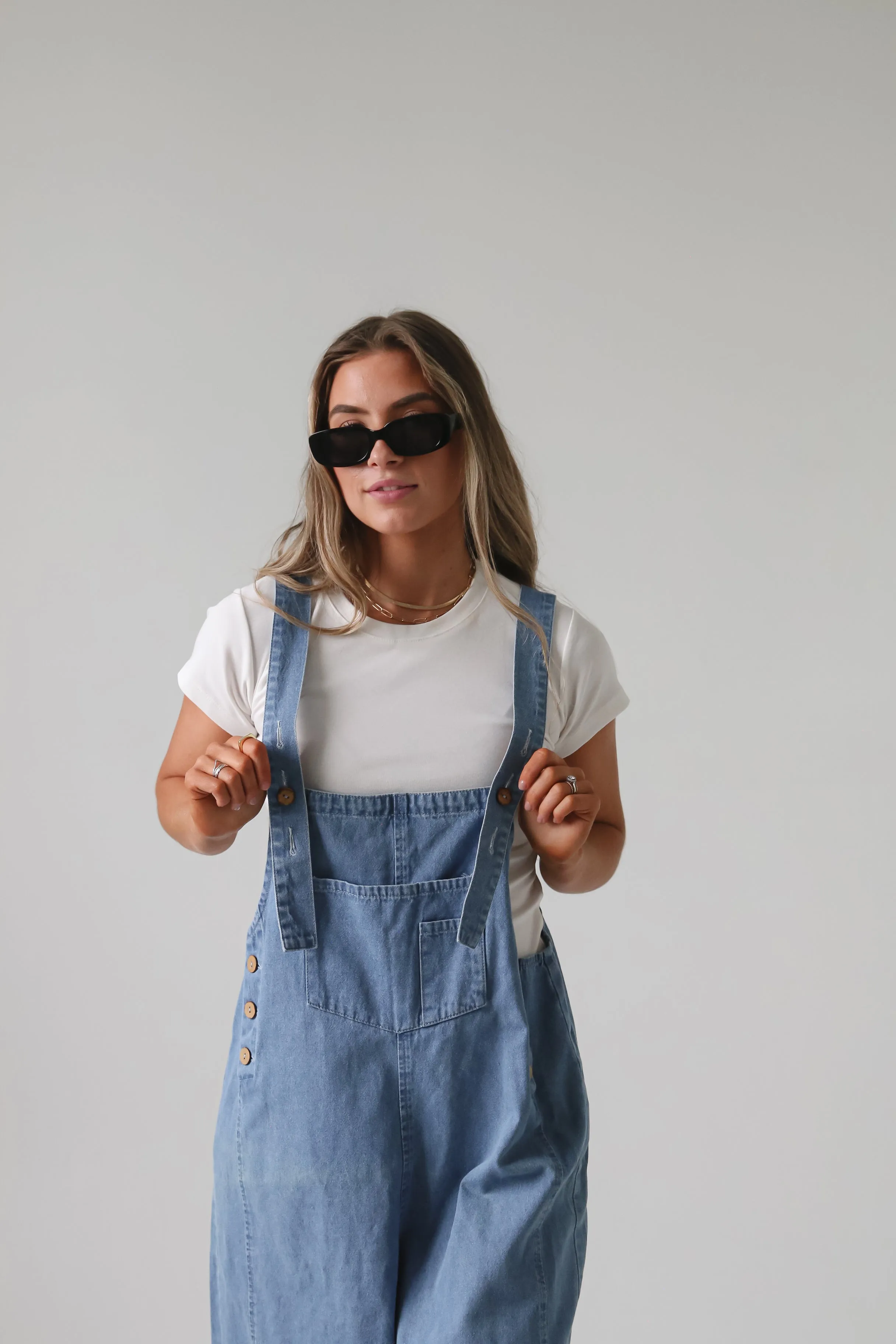 Frankie Denim Overalls - Medium Wash