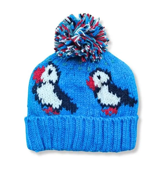 From The Source Hand Knitted Puffin Wool Hat