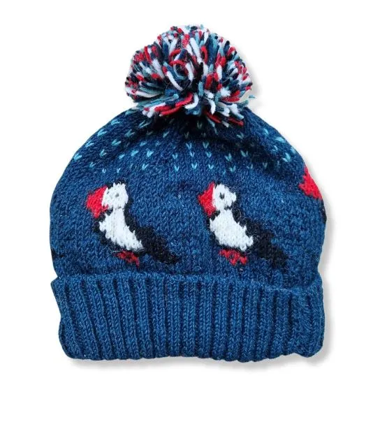 From The Source Hand Knitted Puffin Wool Hat