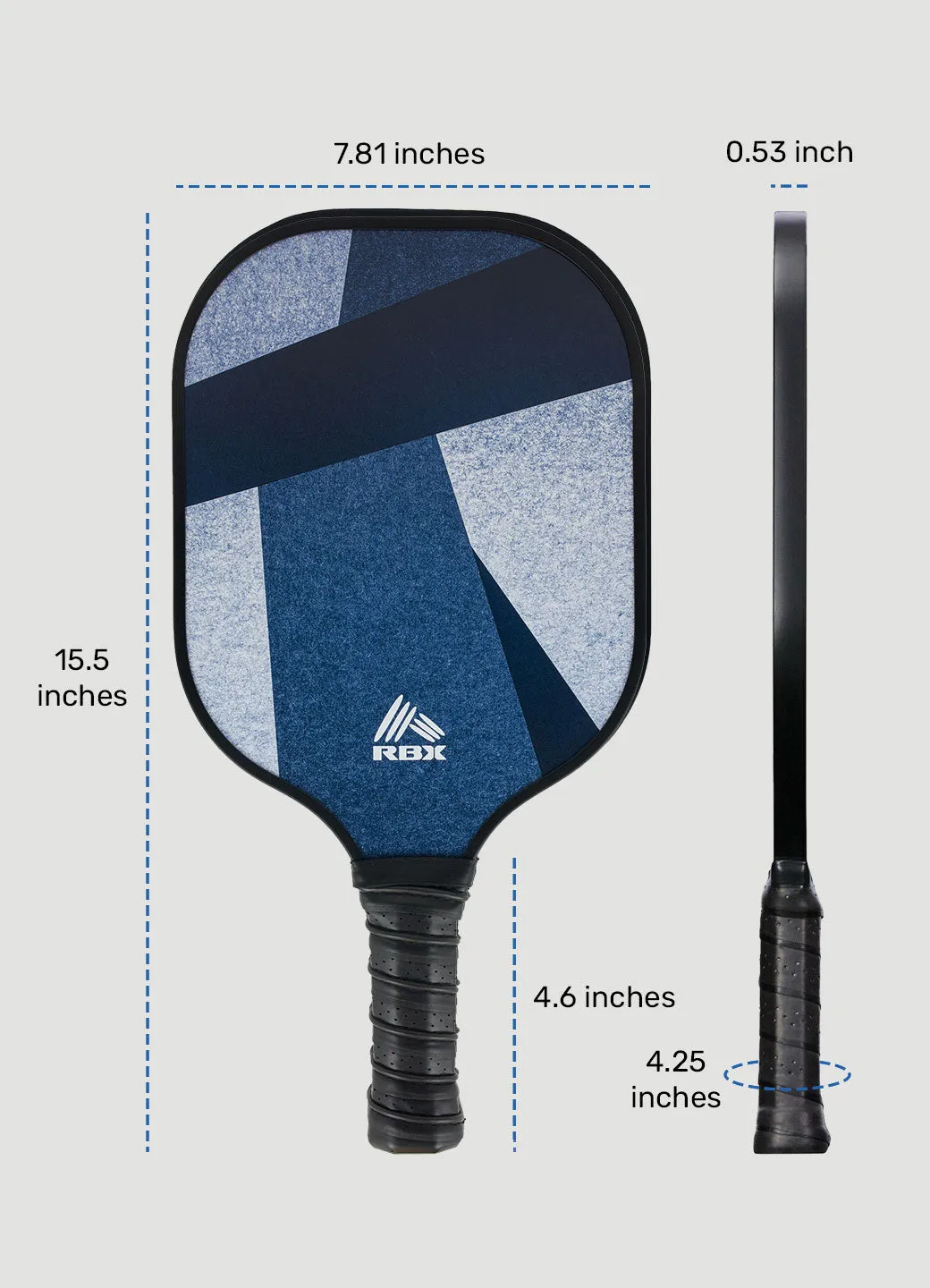 Geometric Pickleball Paddle with Cover