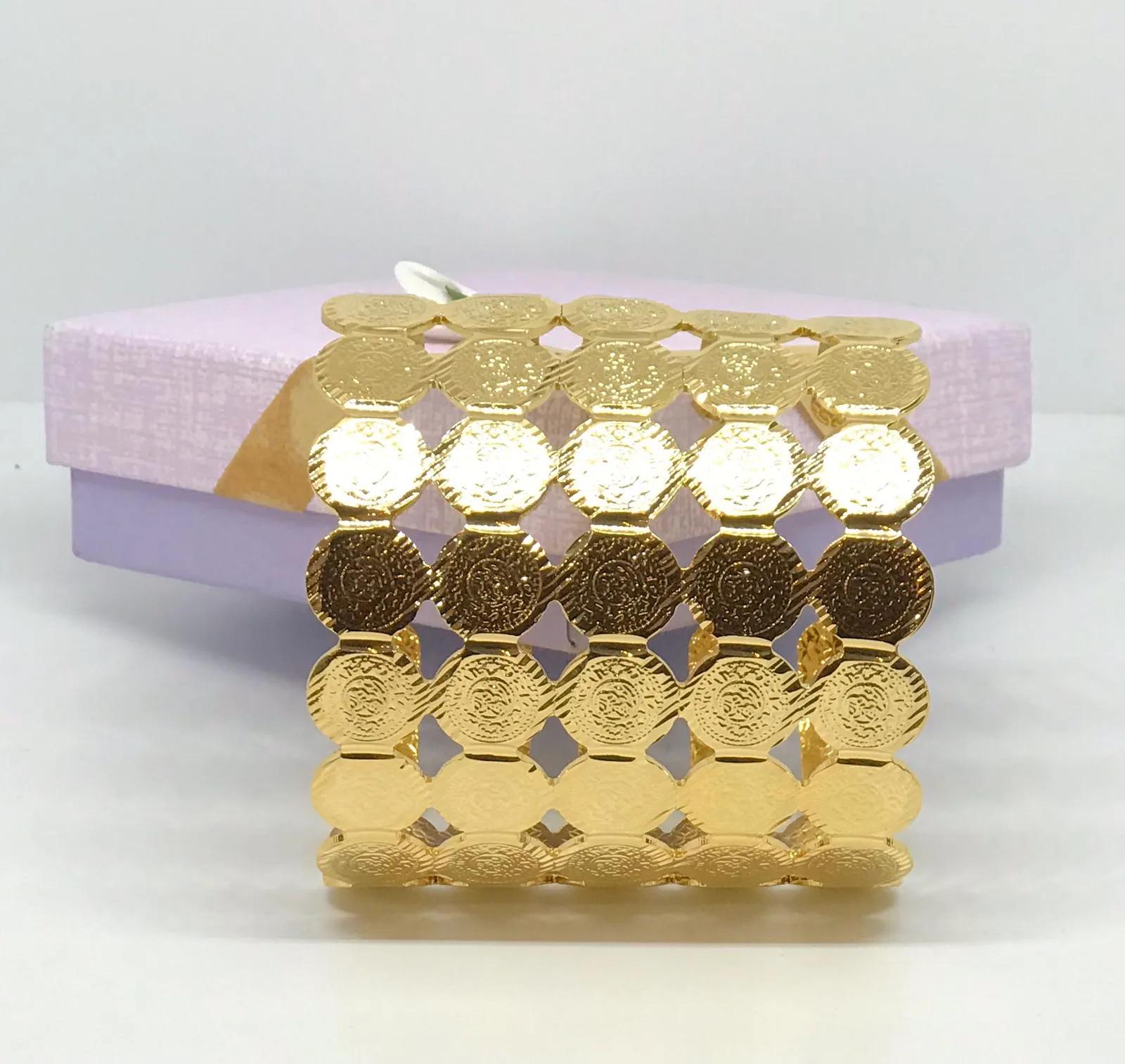 Gold plated coin bangle