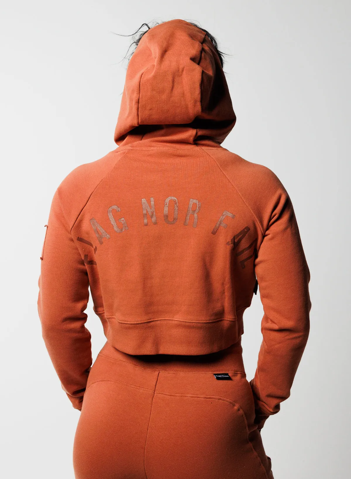 GOOD DAYS CROP HOODIE - PUMPKIN