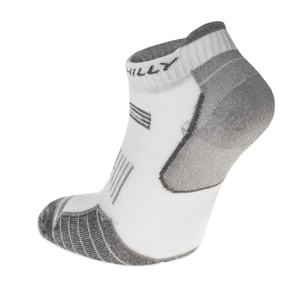 Hilly Unisex Twin Skin Socklet Min - White/Grey Marl